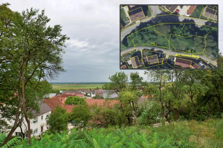  - Grundstück kaufen in Holzheim / Eppisburg - Atemberaubende Aussicht!Baugrundstück zur Teilung (1/3)