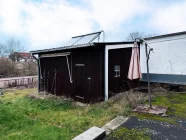 Holzschuppen im Garten