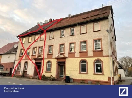 Straßenansicht - Haus kaufen in Buchen - Wohn-/Geschäftshaus in Buchen