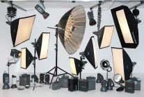 Ausrüstung Licht im Foto-Studio Kellergeschoss