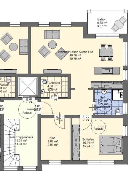 Grundriss Whg. 4