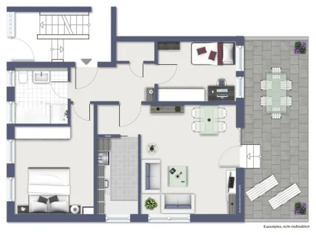 Titelbild - Wohnung mieten in Darmstadt / Kranichstein - +++ Zentrale 3-Zimmer-Wohnung mit großer Terrasse +++