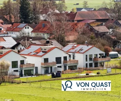 Westansicht - Wohnung kaufen in Fuchstal / Leeder - Schöne Neubauwohnung in Traumlage: 2-Zi.-Maisonette in Leeder
