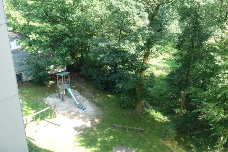 Blick auf den Spielplatz