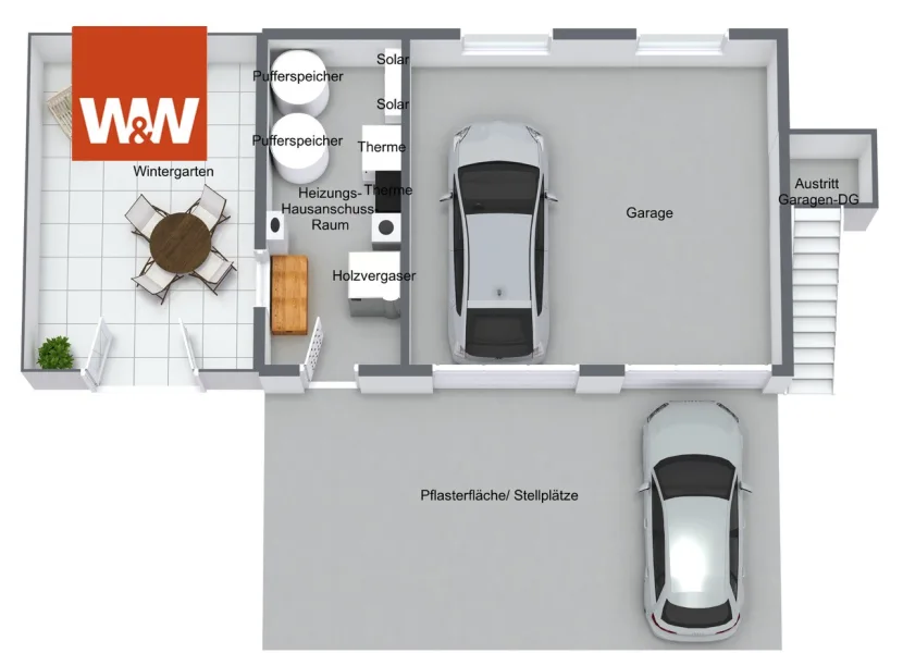 Grundrissdarstellung Doppelgarage