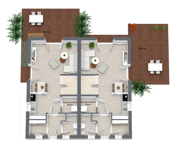 EG - Erdgeschoß - 3D Floor Plan