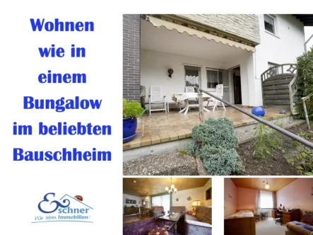 Welcome! - Wohnung kaufen in Rüsselsheim-Bauschheim - Wohlfühl-3-Zimmer-Erdgeschoss-Wohnung mit Garten, Garage und mehr