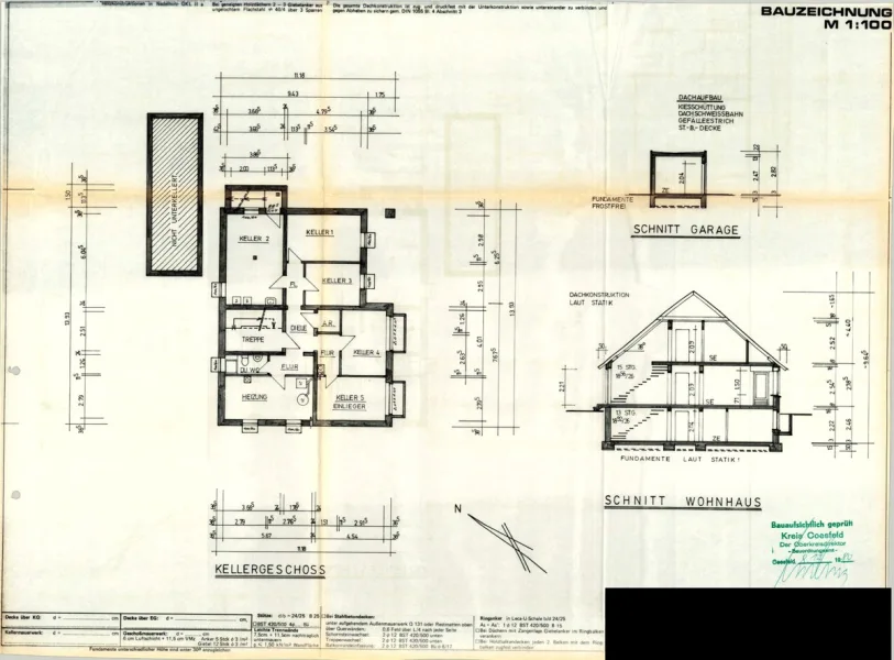 Grundriss Kellergeschoss und Schnitt_Exposé