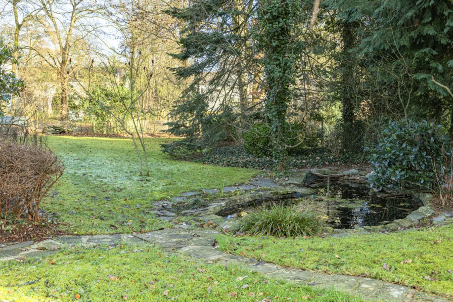 Blick zum Gartenteich