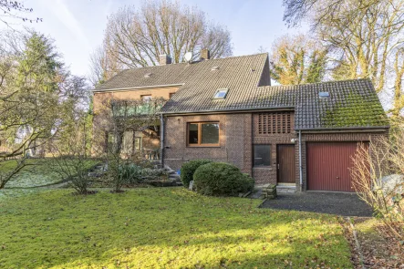 Rückseite des Hauses - Haus kaufen in Münster - Wohnen direkt am Wald - fast 1.000m² Grundstück inklusive!