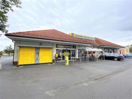 Frontansicht - Laden/Einzelhandel mieten in Peitz - Attraktive Einzelhandelsfläche neben Netto Markt in Peitz - Top-Lage nahe dem Ortskern!