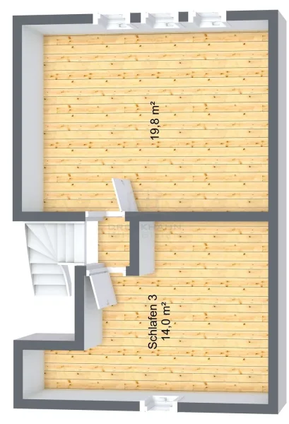 Grundriss DG (2 Zimmer)