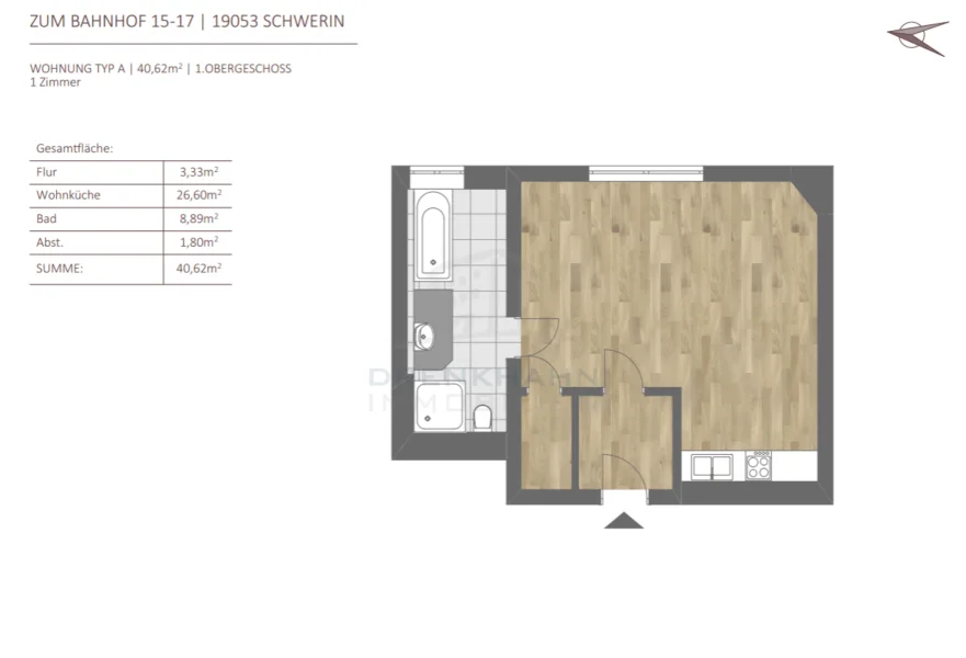 Grundriss inserierte Wohnung