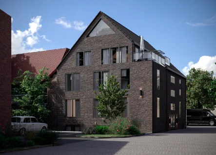 Planung Ansicht hinten - Grundstück kaufen in Hamburg - Neubaugrundstück für ein Ärztehaus mit ca. 474 m² BGF