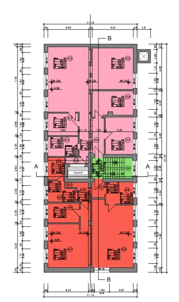 Grundriss 2. OG (rot markiert)