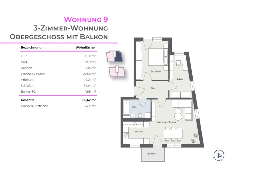 Grundriss Wohnung 9