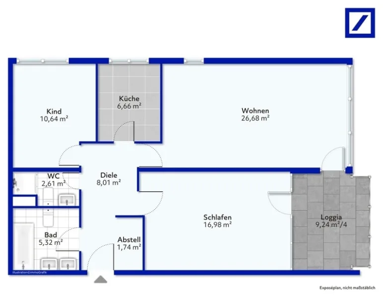 Exposeplan ohne Möbel