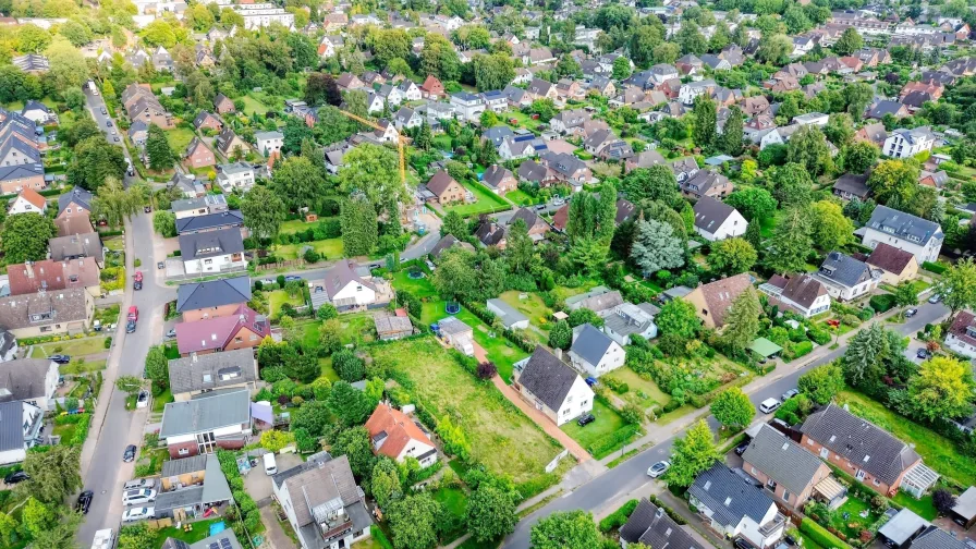 Luftaufnahme - Grundstück kaufen in Hamburg - Platz für Ihr Traumhaus - Provisionsfrei!