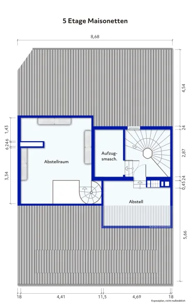 5. Etage Maisonette-Wohnung