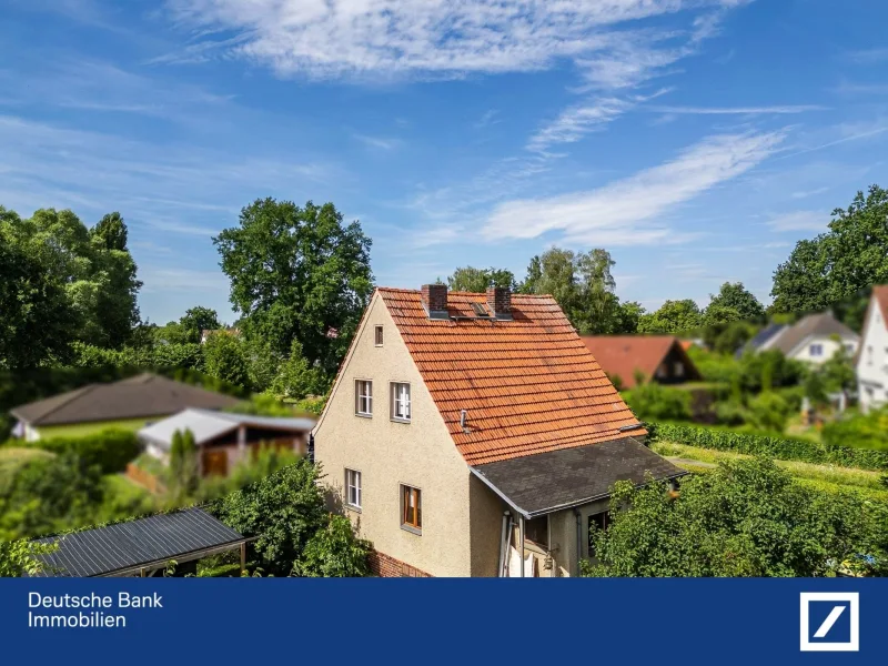 Draufsicht rückwärtige Seite - Haus kaufen in Falkensee - *CHARMEBOLZEN mit Traumgarten*4 Zimmer*ca. 85 m² Wfl.* Potential!*