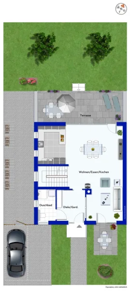 Grundriss EG und Außenbereich