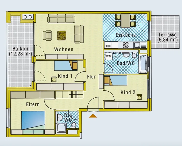 Grundriss EG-Wohnung Nr. 2