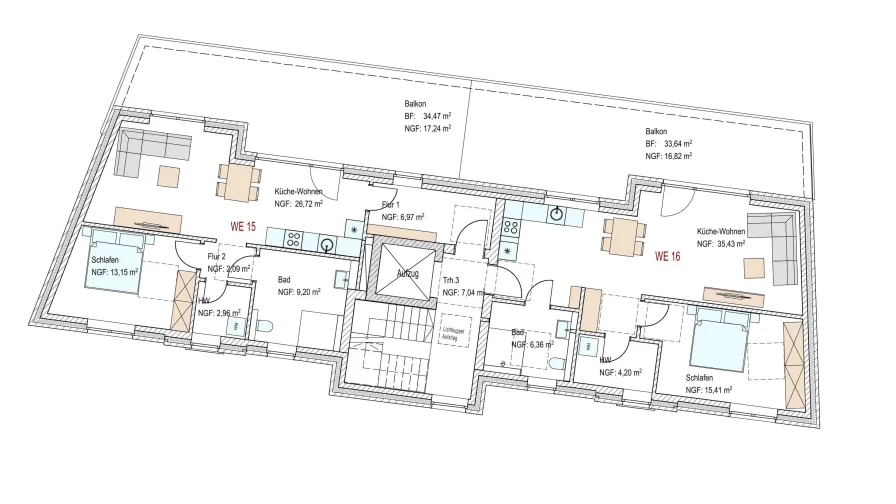 Wohnung Nr. 15a und 15b