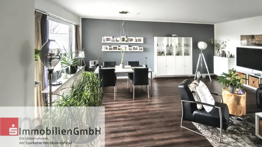 Wohnzimmer - Wohnung kaufen in Bocholt - Große, helle und gepflegte Wohnung sucht neue Eigentümer!!!