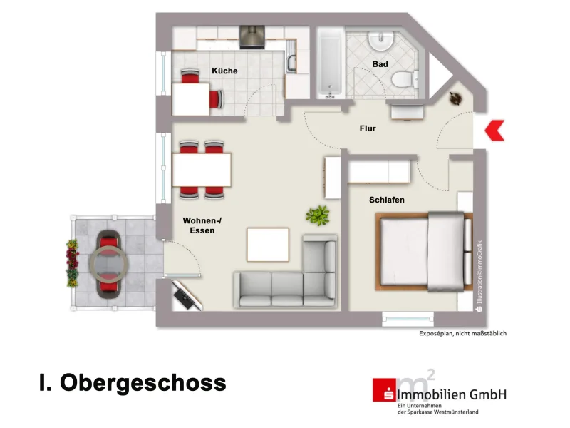 Grundriss I. Obergeschoss