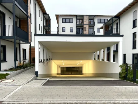 Tiefgarage - Wohnung kaufen in Bad Aibling - Neubau mit Bergblick, sofort bezugsfertig