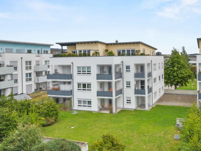 West-Ansicht - Wohnung kaufen in Ehingen (Donau) - Durchdacht und barrierefrei! Freundliche 3,5-Zimmer Eigentumswohnung in beliebter Wohnlage