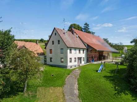 Außenansicht  - Haus kaufen in Maselheim - Mit großem Potential! Idyllisches Einfamilienhaus mit Ökonomiegebäude und großzügigem Grundstück