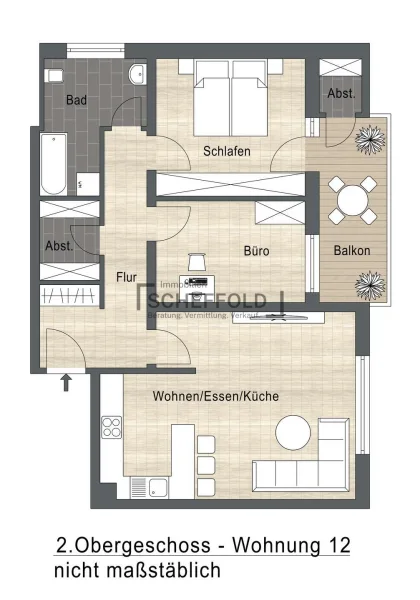 2. Obergeschoss - Wohnung 12