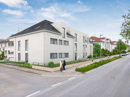 West-Ansicht - Wohnung kaufen in Laupheim - Erstbezug! Neubau-Eigentumswohnung in zentraler Wohnlage