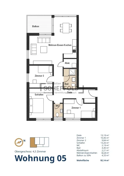 Grundriss Wohnung 5