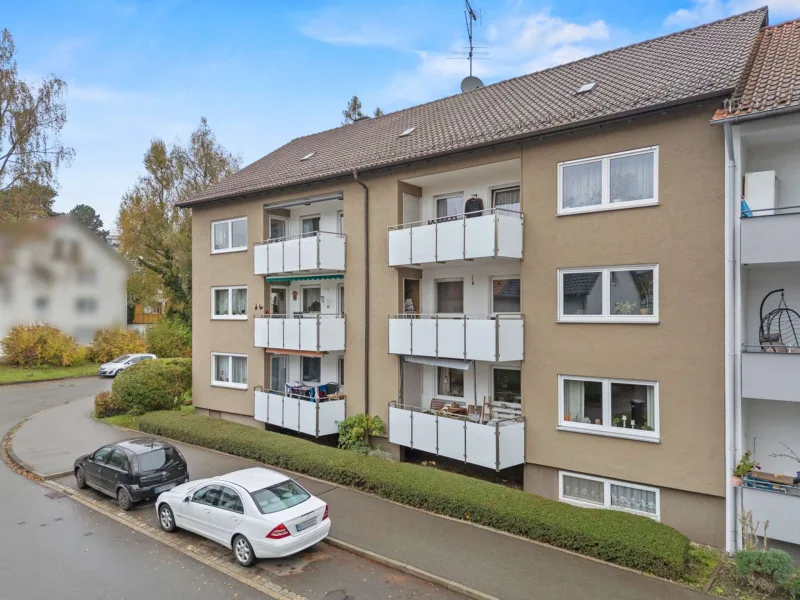 Außenansicht Süden - Wohnung kaufen in Biberach an der Riß - Einladend! Charmante 4,5 Zimmer-Wohnung mit optimaler Raumaufteilung in zentrumsnaher Wohnlage