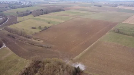 Luftbildaufnahme - Grundstück kaufen in Rammingen - Gut andienbare Ackerfläche! Erwerb auch für Nicht-Landwirte möglich