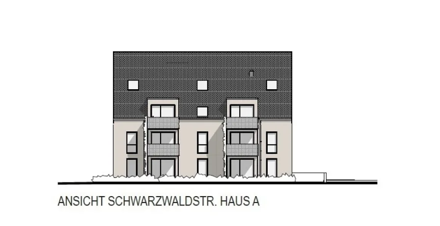 Ansicht Scharzwaldstr. Haus A