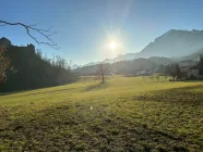 Blick auf Burg und Siedlung