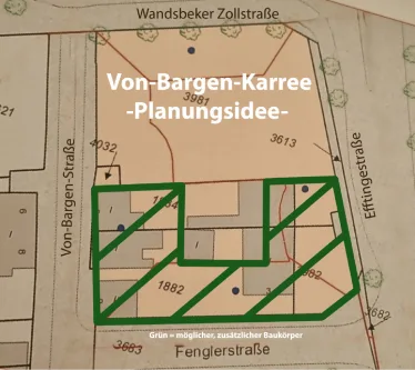 Neu_Von-Bargen_Fenglerstraße - Grundstück kaufen in Hamburg Wandsbek - Micro-Appartments, Pflegeheim, Azubi-Wohnen? auch schlüsselfertig in Wandsbek: von-Bargen-Karree (MU