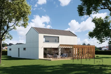 Mudulhaus Sampel Rendereing 005 - Haus kaufen in Wilhelmsdorf - Ihr maßgeschneidertes Zuhause mit einem Architektenhaus aus Holz in Wilhelmsdorf