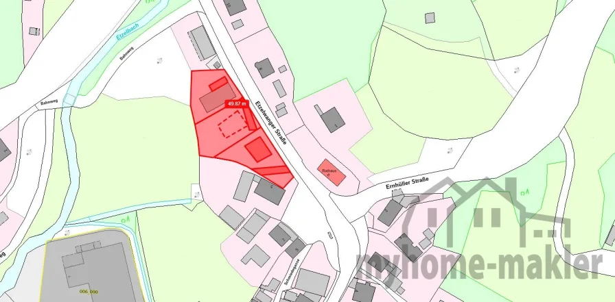 3 BG Aufteilung Zoom Vorschlag 2 mit Zufahrt und EFH Weigendorf Entzelwanger