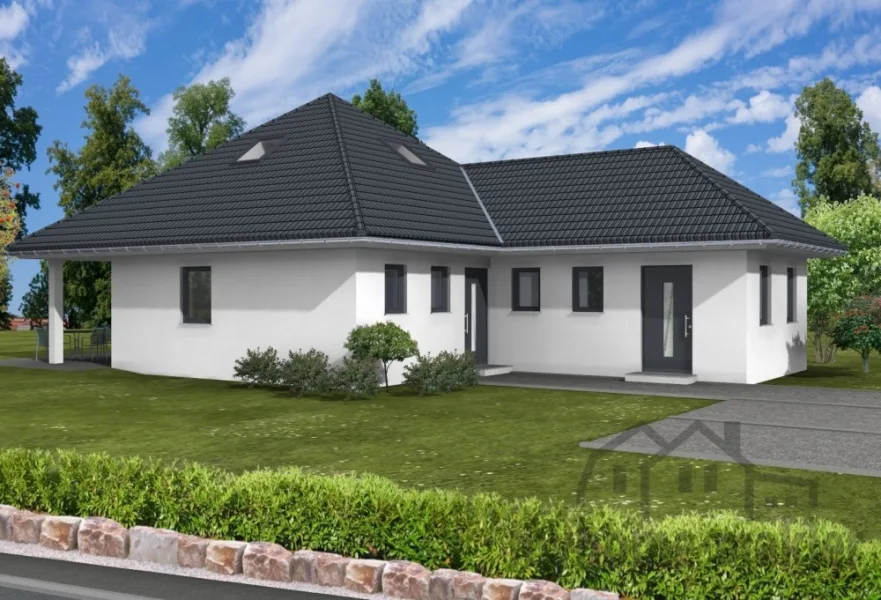 Bungalow mit Gewerbe-9,99x15,99-1VG-36°WD-108m² (1) - Haus kaufen in Walsdorf - Ihr neues Familiendomizil in Walsdorf-Erlau - Massivhaus mit Grundstück und Erdarbeiten inklusive!