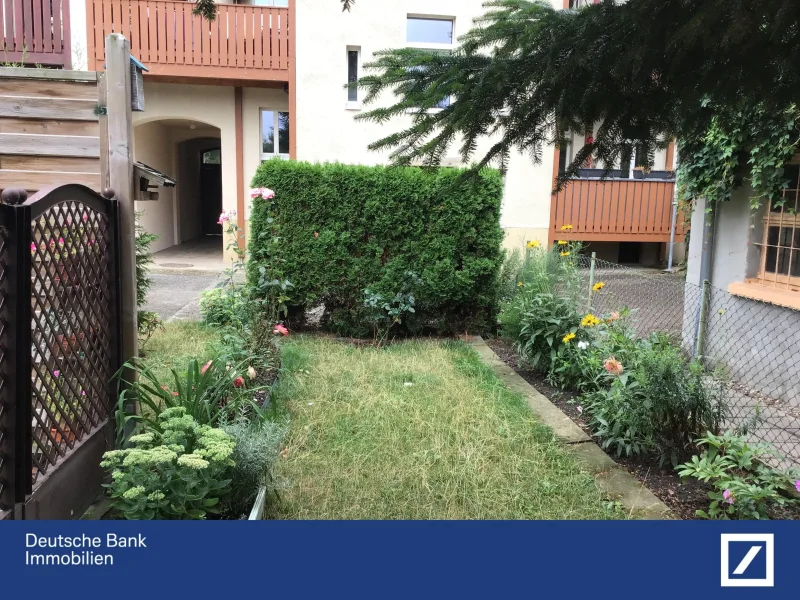 Garten - Wohnung kaufen in Markranstädt - geräumige 2 Raum Wohnungin der Nähe vom Kulkwitzer See mit Balkon