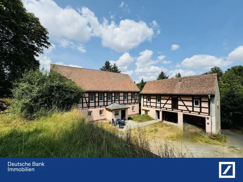 Hofblick - Haus kaufen in Mohorn - Einzigartiger Dreiseitenhof mit großem Grundstück und Ausbaupotenzial in idyllischer Ortsrandlage