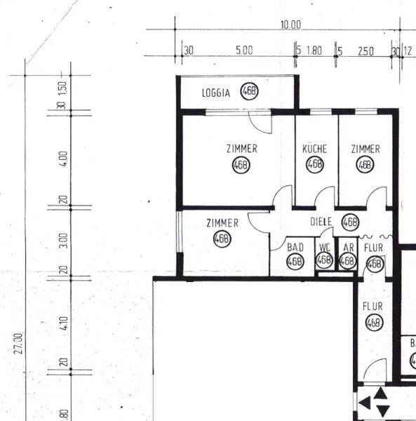 Grundriss WE 468