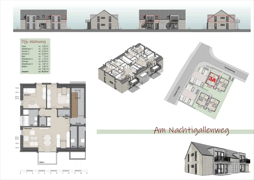 3a - Wohnung kaufen in Weyhe - +++Neubauprojekt " Am Nachtigallenweg" - Hochwertige Komfortwohnungen mit perfekter Raumaufteilung in guter Lage nähe Marktplatz+++