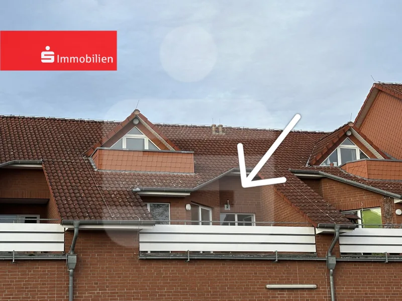 Blick auf den Balkon - Wohnung kaufen in Thedinghausen - +++ Sonnige Eigentumswohnung mit PKW Stellplatz +++