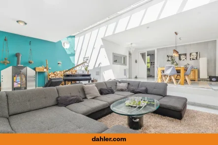 Wohnzimmer - Haus kaufen in Karlsruhe / Waldstadt - Modernes Haus in beliebter Lage