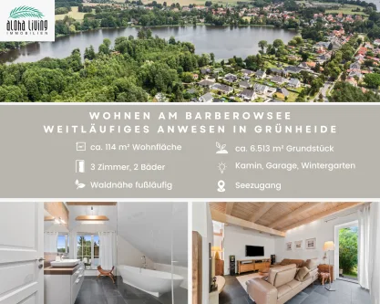 Titelbild - Haus kaufen in Grünheide (Mark) - Einzigartiger Ausblick: Exklusives Areal am See mit 6.315 m² und Einfamilienhaus in Grünheide